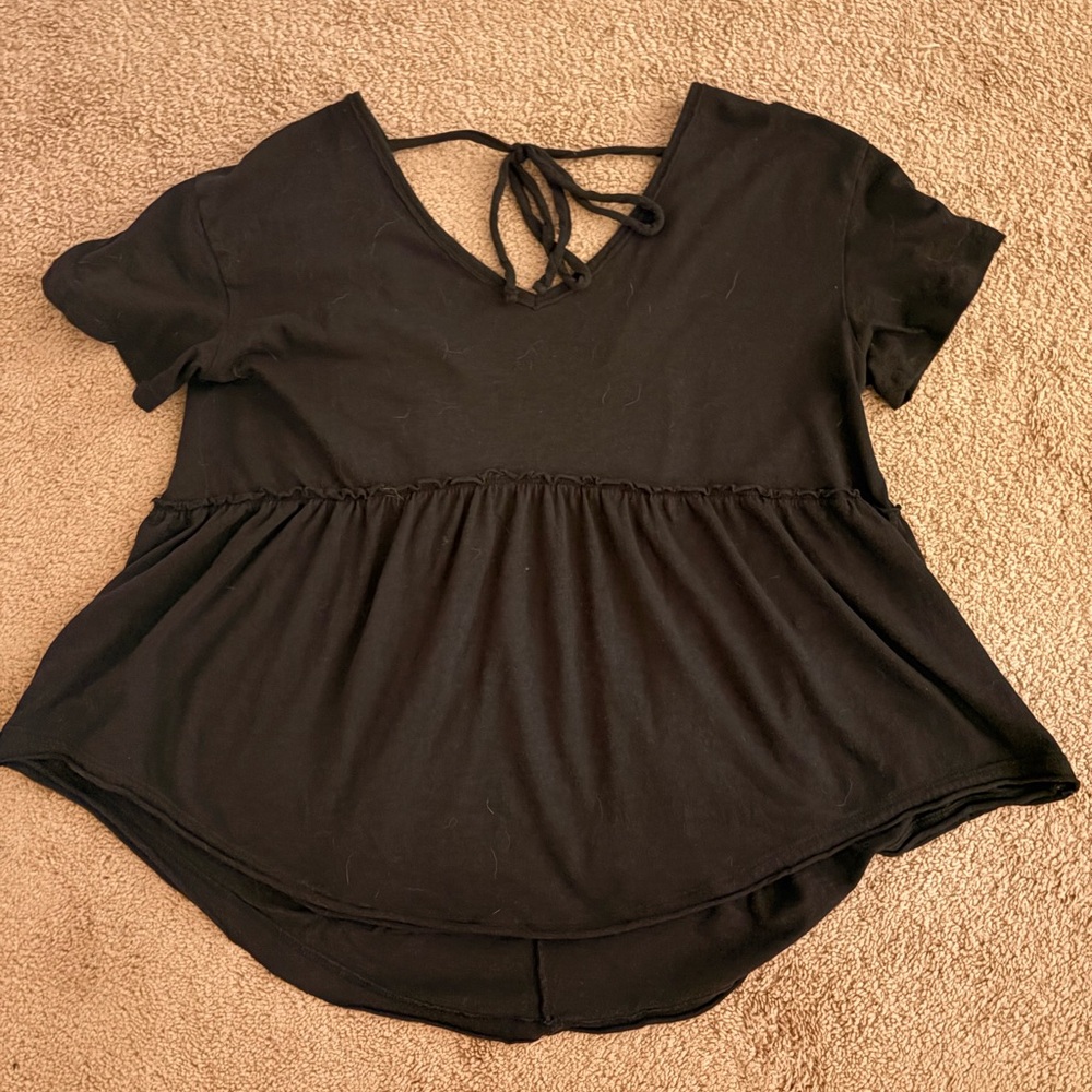 SO Black Short Sleeve Women's Top